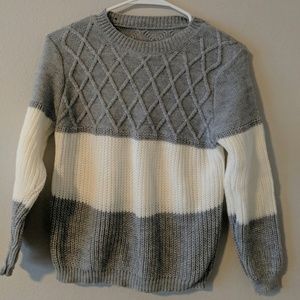 Color Block Knitted Sweater Size XS